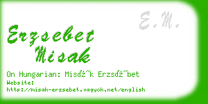 erzsebet misak business card